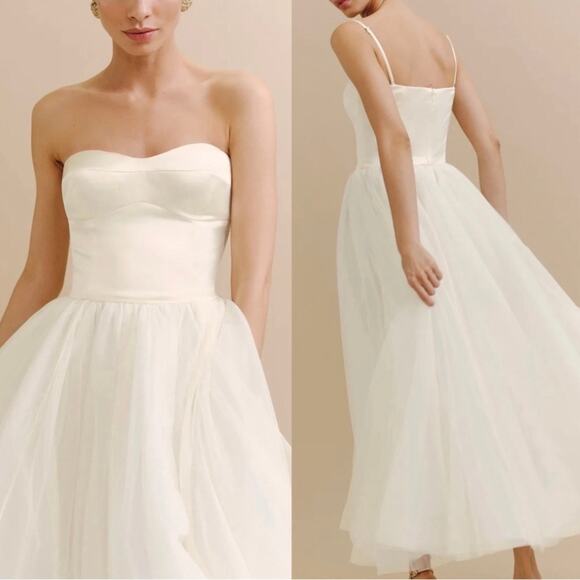 NWT NEW Reformation Alouette Dress Fior Di Latte - Picture 2 of 10